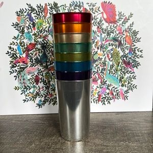 Set of 8 vintage aluminum tumblers